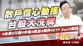 散戶信心動搖、台股大洗牌#台股#川普#中東#降息#華許#ETF #cpi#期貨｜小武哥投資事務所｜陳武傑 (圖)