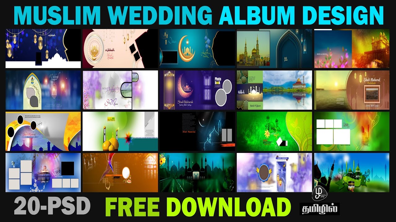 Album Psd File Download 2023 Free 12X36 PSD Wedding Album muslim wedding design