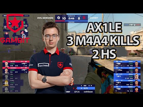 Ax1Le 3 M4A4 kills 2 HS(Gambit)