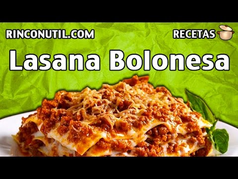 Receta de lasaña boloñesa de carne facil