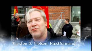 Tillidsfolk demonstrerer ifm lønforhandlinger med TDC
