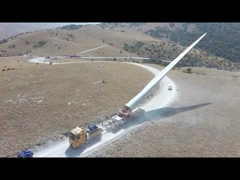 Transporting Turbine Blades With Goldhofer Blade Lift Trailers - Anipsotiki SA