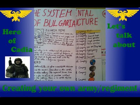 Let's talk about: Creating your own army/army codex