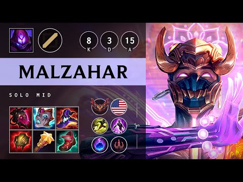 Malzahar Mid vs Ryze - NA Grandmaster Patch 25.15