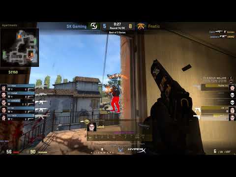 Fnatic Lekr0 Amazing Deagle Shots vs SK on Inferno / Boston Major 2018