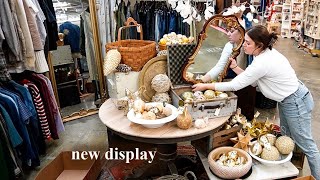 New Antique Booth Displays Before & After | Vlogmas Day 18