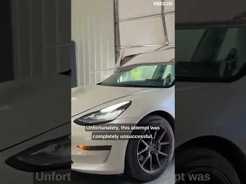 Tesla Summon Goes Wrong #tesla #elonmusk #shorts #satisfying #puresatisfy