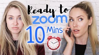 Bed to Zoom in Under 10 Minutes! // Conference Call Makeup for School or Work!