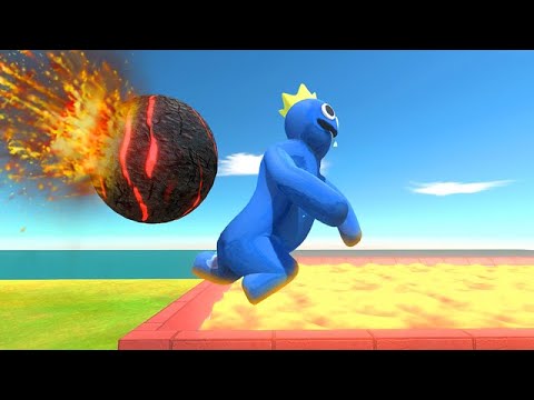 Monsters Escaping From a Giant Fireball - Animal Revolt Battle Simulator