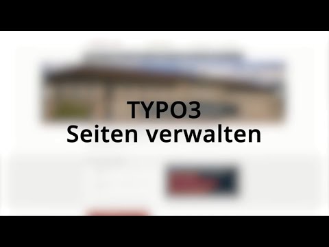 TYPO3 10 Seiten verwalten