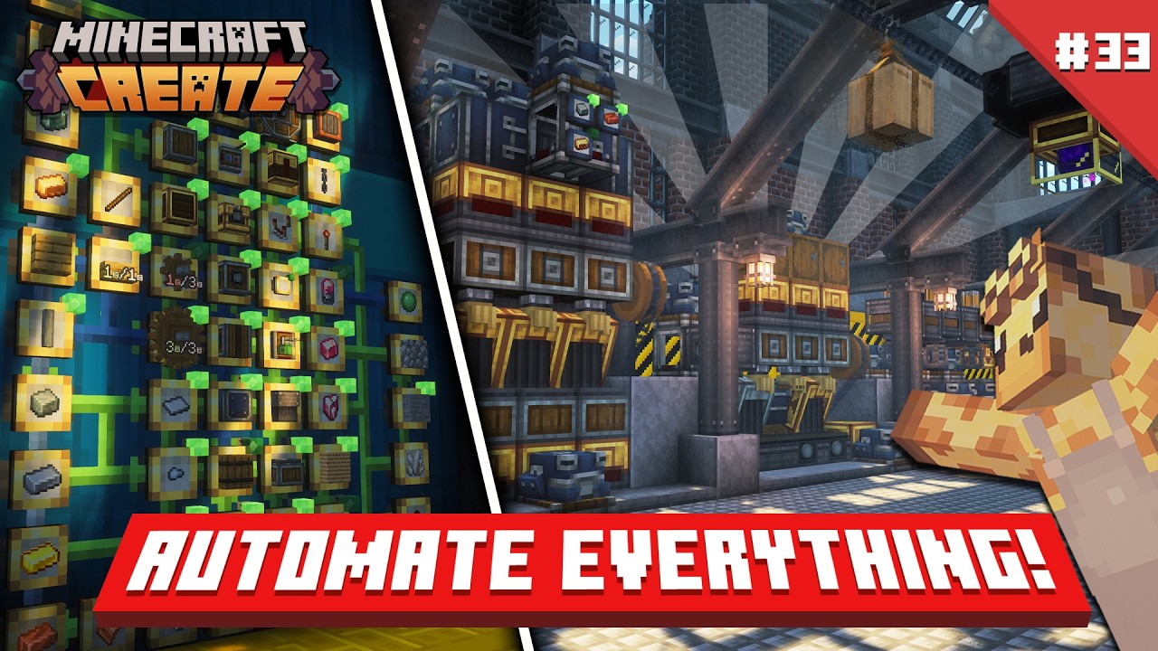 I Built an AUTOMATED Mass Crafting Factory in Minecraft Create Mod! [#33]