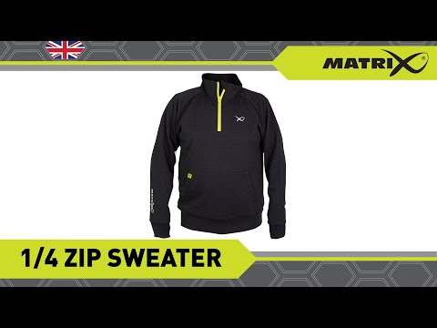 Bluza Matrix Minimal 1/4 Zip Sweater Black Marl+Lime - XXL film wideo 