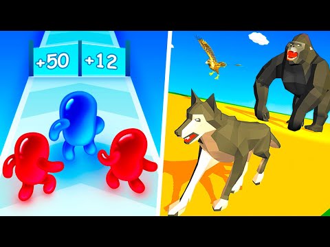 Join Blob Clash 3D vs Epic Animal Hop & Smash Run 3D - 1⭐Gameplay Max Levels