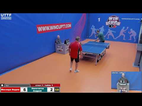 Мисевра Вадим 3-0 Непочатов Андрей Турнир Восток 1 WIN CUP 16.11.20 Прямой эфир Зал 1