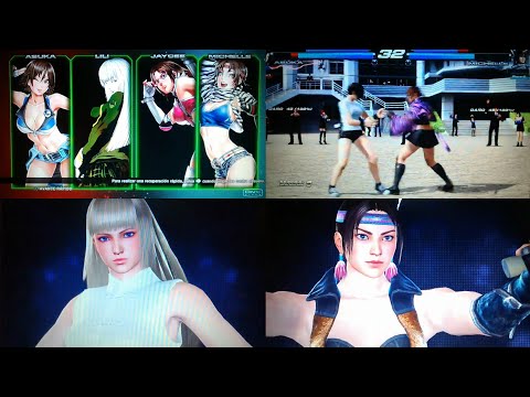 4 Lili y Asuka vs Jaycee y Michelle - Práctica Tekken Tag Tournament 2