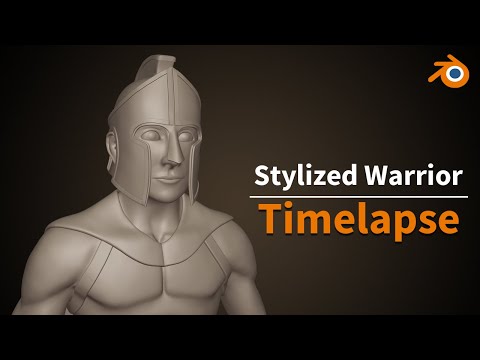 Stylized Warrior - 3D Sculpting - Blender 2.9 Timelapse