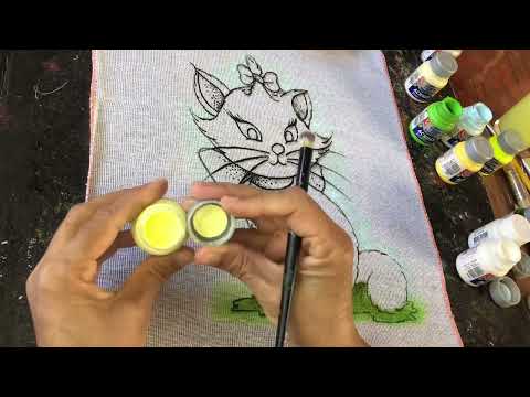 COMO PINTAR UMA GATINHA EM TECIDO