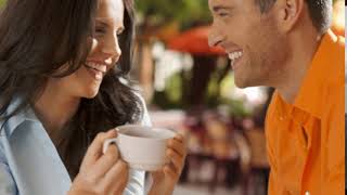 Download lagu young couple sitting in cafe laughing together... mp3