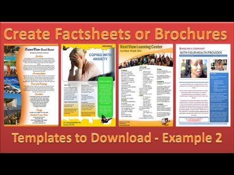 Make Brochure - How to Make Brochures in Microsoft...