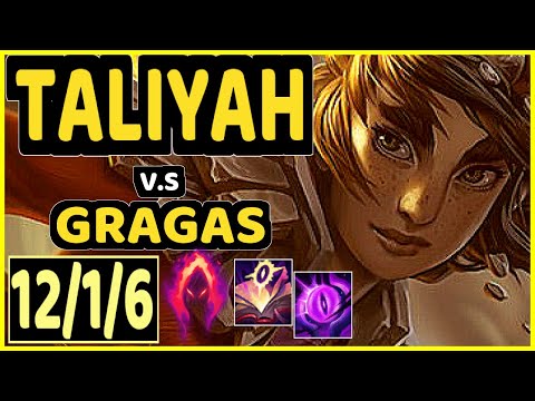 TALIYAH vs GRAGAS - 12/1/6 KDA JUNGLE GAMEPLAY - EUW Ranked MASTER