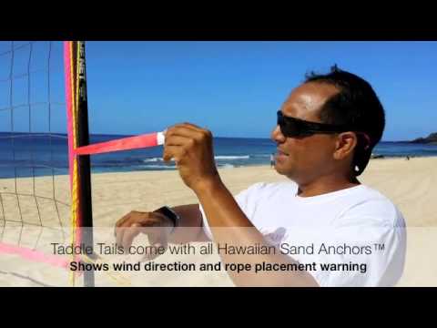 Hawaiian Sand Anchor™ by Pacific Ocean Dreams™ - Beach Volleyball Net Set Up