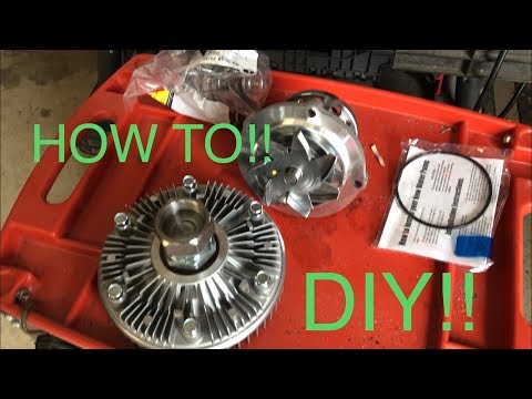 HOW TO: 6.0 WATER PUMP AND 7.3 FAN CLUTCH CONVERSION!!