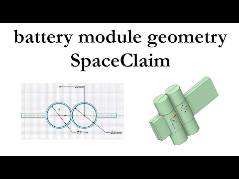 SpaceClaim 3D Li-ion Battery Geometry for Thermal Simulation | Ansys tutorial