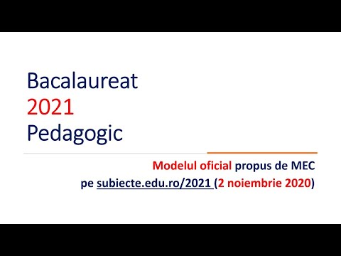 BAC 2021 Pedagogic Model oficial