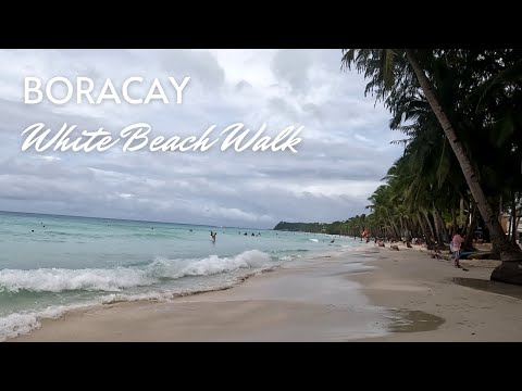 Boracay White Beach Morning Walk | Typhoon Tino incoming