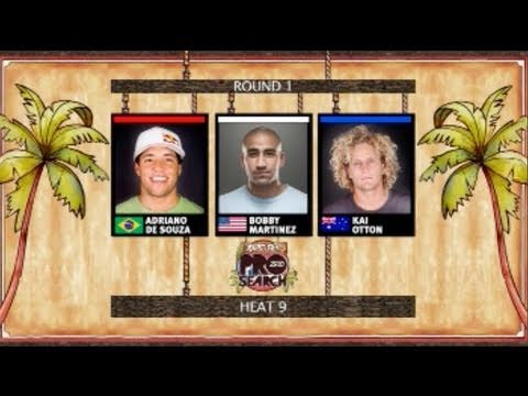 Round 1, Heat 9 - Adriano De Souza vs Bobby Martinez vs Kai Otton
