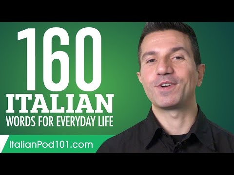 160 Italian Words for Everyday Life - Basic Vocabulary #8