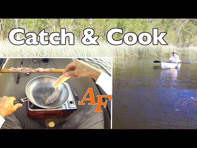 Catch and Cook Bass fishing in Kayak Andy's Fish Video EP.347