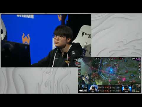 Faker almost smiles after winning game 3 vs DWG