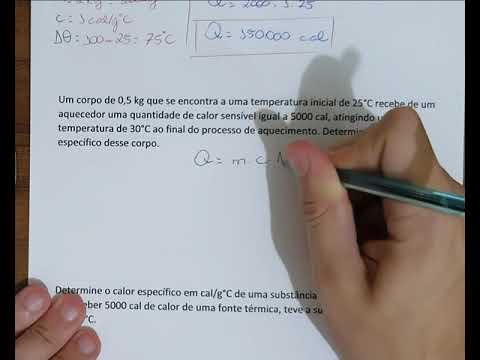Exercícios (Quantidade de Calor sensível)