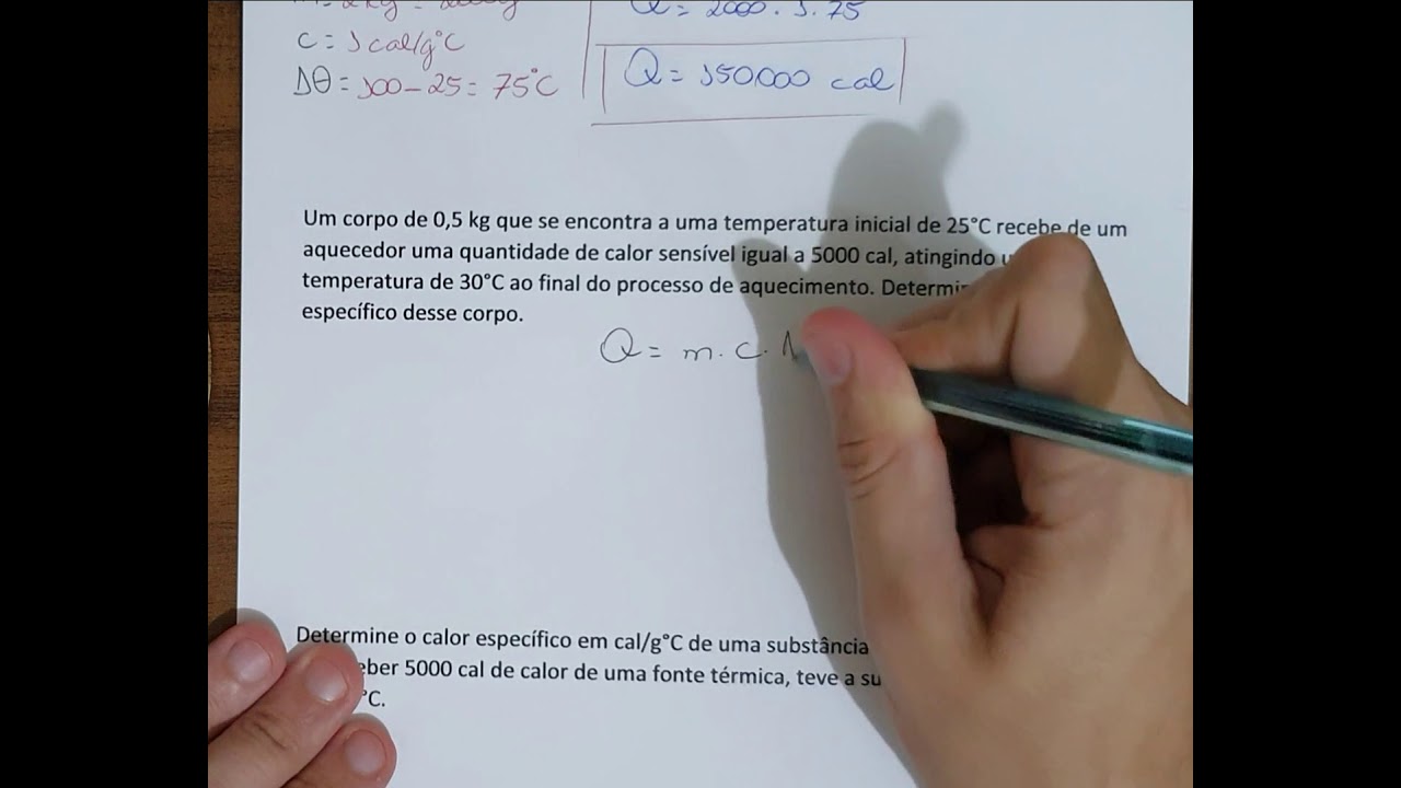 Exercícios (Quantidade de Calor sensível)