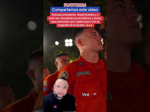 Presidente de El Salvador, condecora a los rescatistas que tuvieron en la Guaira🫡✅Viral💯🇻🇪