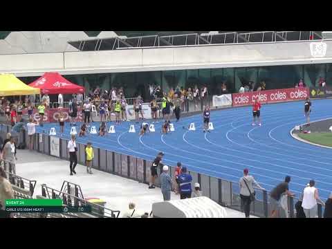 U13 Girls 100m Heat 1: 2022 Commonwealth Bank State Combined Events Championships - Saturday