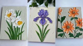 Learn 3 Textured Flowers in One Video | Iris, Orange Blossom, Daffodil | Vanoushe Art Masterclass