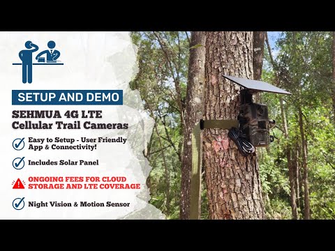 Setup and Demo - SEHMUA Solar 4G LTE Cellular Trail Cameras