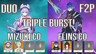 🔥 F2P Duo!? Mizuki Stellar & Flins Lunar Triple Burst | New Spiral Abyss 12 | Genshin Impact