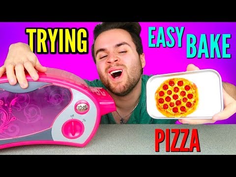 TRYING EASY BAKE OVEN PIZZA MEAL! - DIY Tiny Pizza & Cookies Taste Test! Video