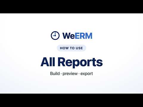 Weerm Admin Guide 10 All Reports