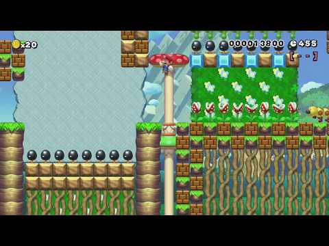 闇の1-1　「きのこへいげん」 ～やればやるほどヤバくなる～ by HOPE★コック® - Super Mario Maker - No Commentary 1bs