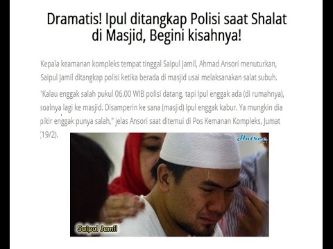 Dramatis Ipul di Tangkap Polisi Saat Sholat di Masjid