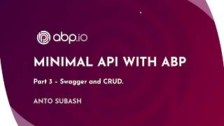 ABP Framework Minimalist Application with CRUD operations (Part 3)