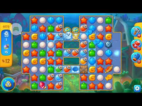 Fishdom level 6175 with a puzzle (с головоломкой)
