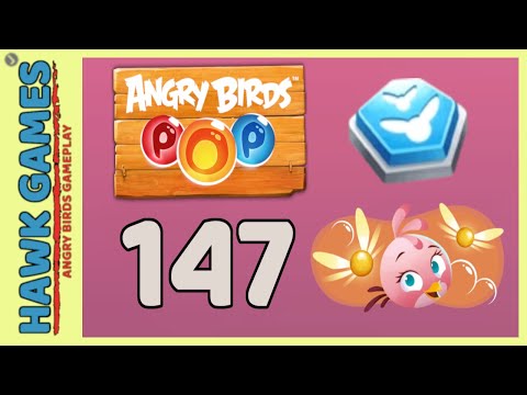 Angry Birds Stella POP Bubble Shooter Level 147 - Walkthrough, No Boosters