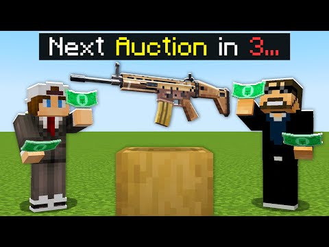 Minecraft, But We Bid on Guns...
