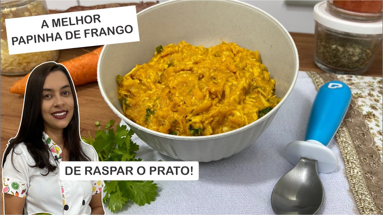 PAPINHA PARA BEBÊ NA INTRODUÇÃO ALIMENTAR – Creme de frango tipo estrogonofe