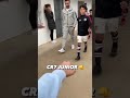 He got the fist bump from Cristiano Jr. 😅